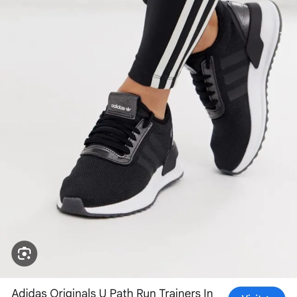 adidas Women's Black Knit Running Sneakers with White Midsole